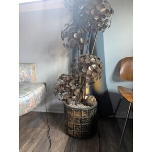 VTG C JERE style MCM 1970s MONEY TREE METAL SCULPTURE ART PICK UP ONLY